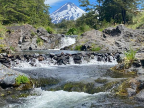 Glamping en Conguillío con pozones y río